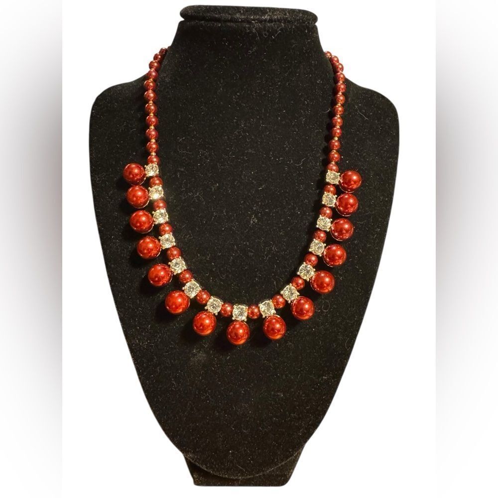 Charter Club Red Beaded Necklace
